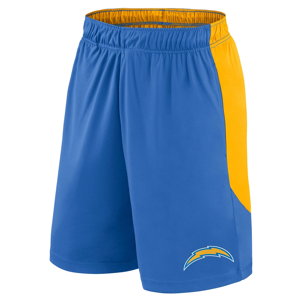 Men's Fanatics Powder Blue/Gold Los Angeles Chargers Go Hard Shorts