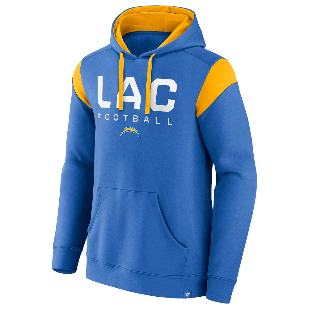 Men's Fanatics Powder Blue Los Angeles Chargers Call The Shot Pullover Hoodie