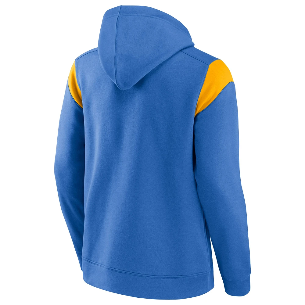 Men's Fanatics Powder Blue Los Angeles Chargers Call The Shot Pullover Hoodie