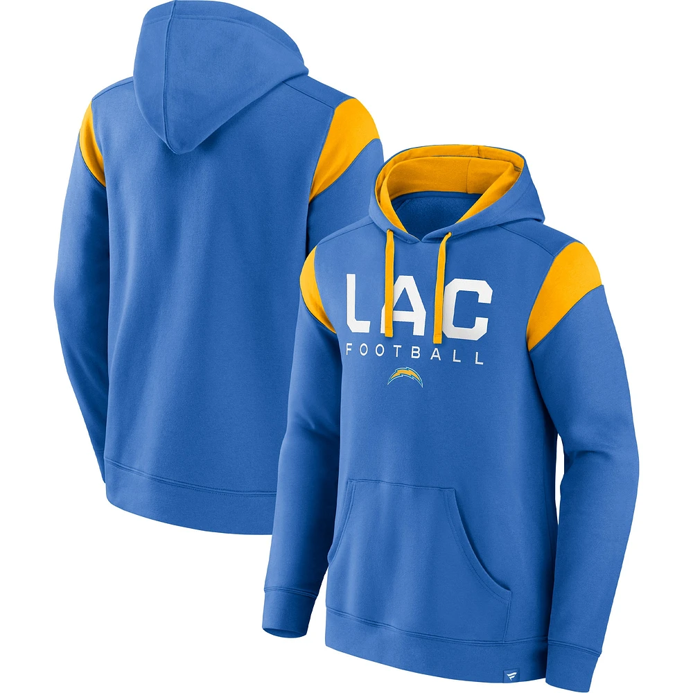 Men's Fanatics Powder Blue Los Angeles Chargers Call The Shot Pullover Hoodie