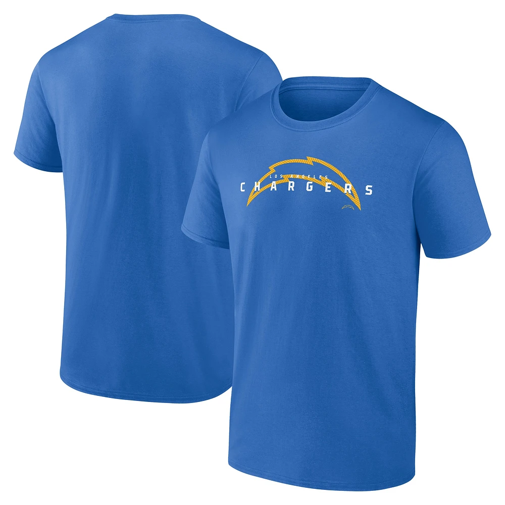 T-shirt coordonné bleu poudre pour homme Fanatics Los Angeles Chargers