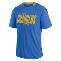 Men's Fanatics Powder Blue Los Angeles Chargers Defender Fade Slant T-Shirt