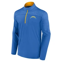 Men's Fanatics Powder Blue Los Angeles Chargers Defender Half-Zip Top