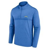 Pull zippé Fanatics bleu poudre pour homme, coupe-vent Los Angeles Chargers
