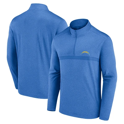 Pull zippé Fanatics bleu poudre pour homme, coupe-vent Los Angeles Chargers