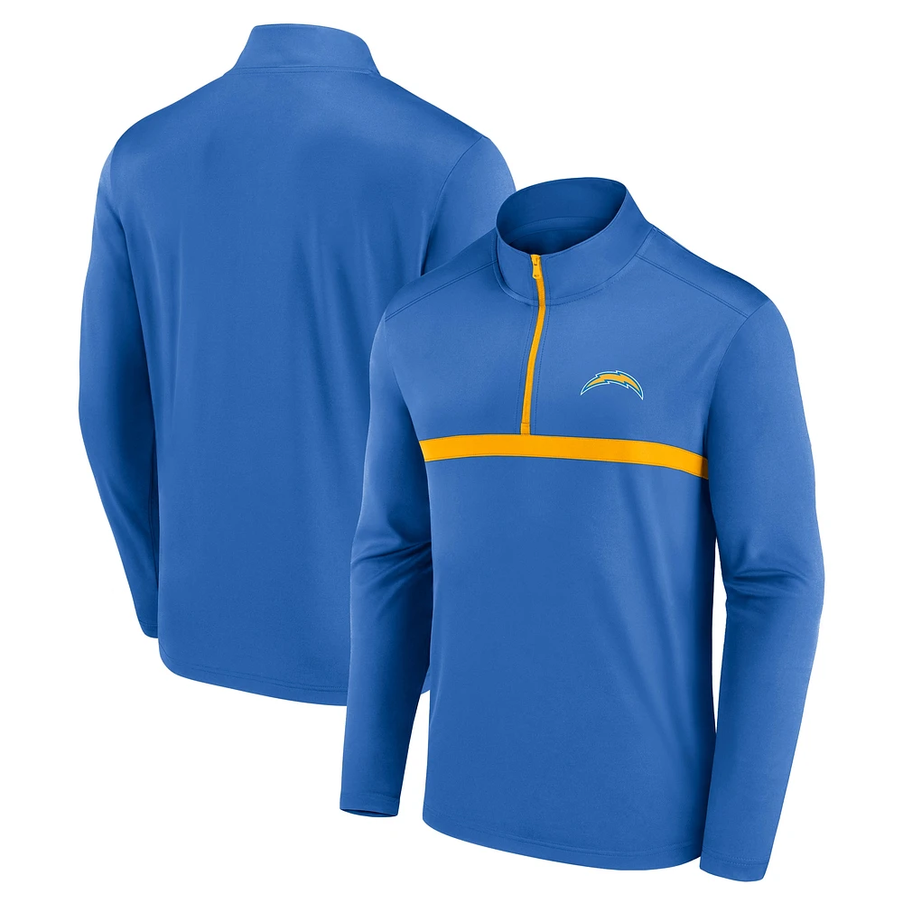 Men's Fanatics  Powder Blue Los Angeles Chargers Head-to-Head Quarter-Zip Top