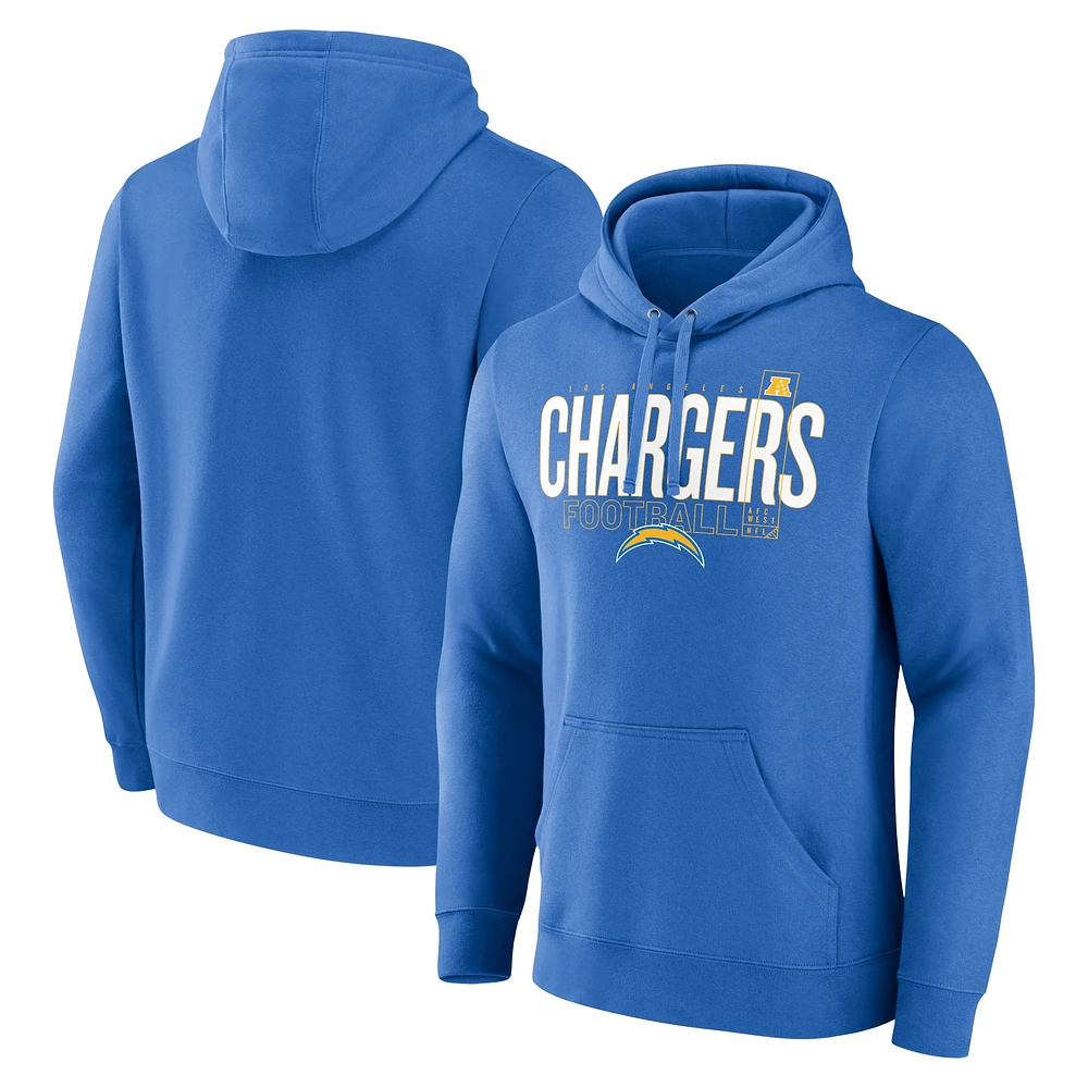 Sweat à capuche Pylon Outline bleu poudre pour homme Fanatics Los Angeles Chargers