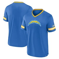 T-shirt empilable à rayures fanatiques bleu poudre Los Angeles Chargers pour hommes