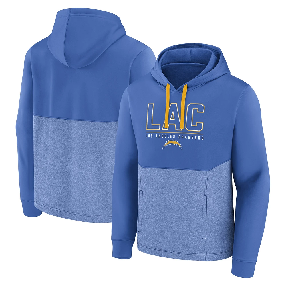 Sweat à capuche réussi pour hommes Fanatics Powder Blue Los Angeles Chargers