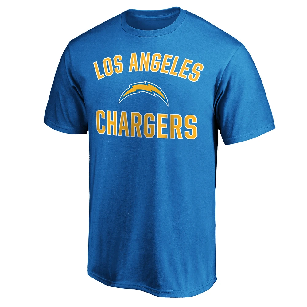 Men's Fanatics Powder Blue Los Angeles Chargers Victory Arch T-Shirt