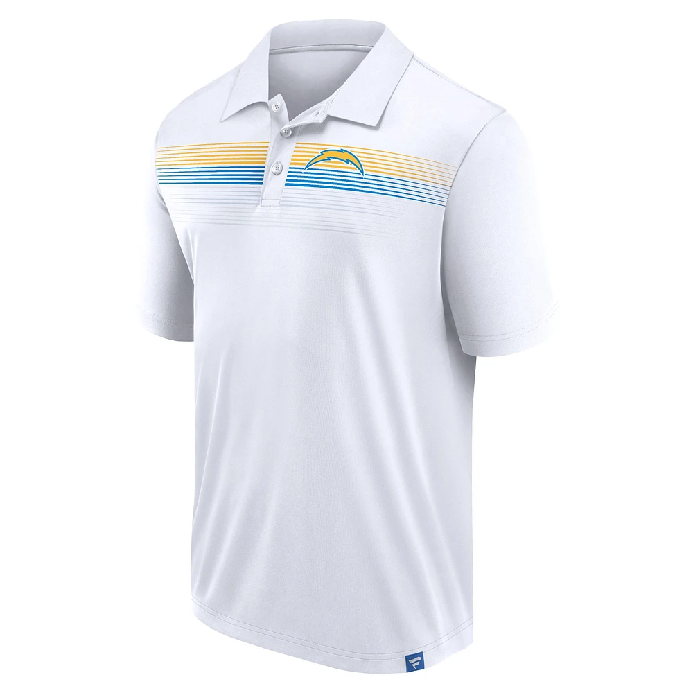 Polo sublimé blanc Big & Tall Fanatics pour hommes des Chargers de Los Angeles