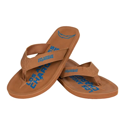 Men's FOCO Los Angeles Chargers Color Pop Flip-Flop Sandals