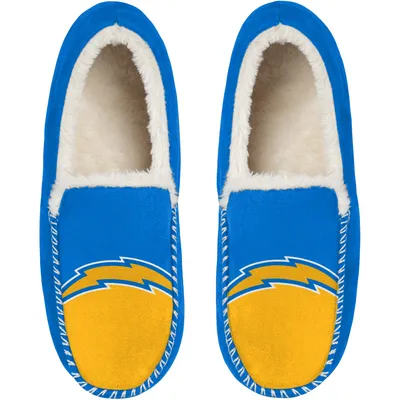 Los Angeles Chargers FOCO Colorblock Moccasin Slippers