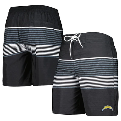 Men's G-III Sports by Carl Banks Black Los Angeles Chargers Coastline Volley Swim Shorts