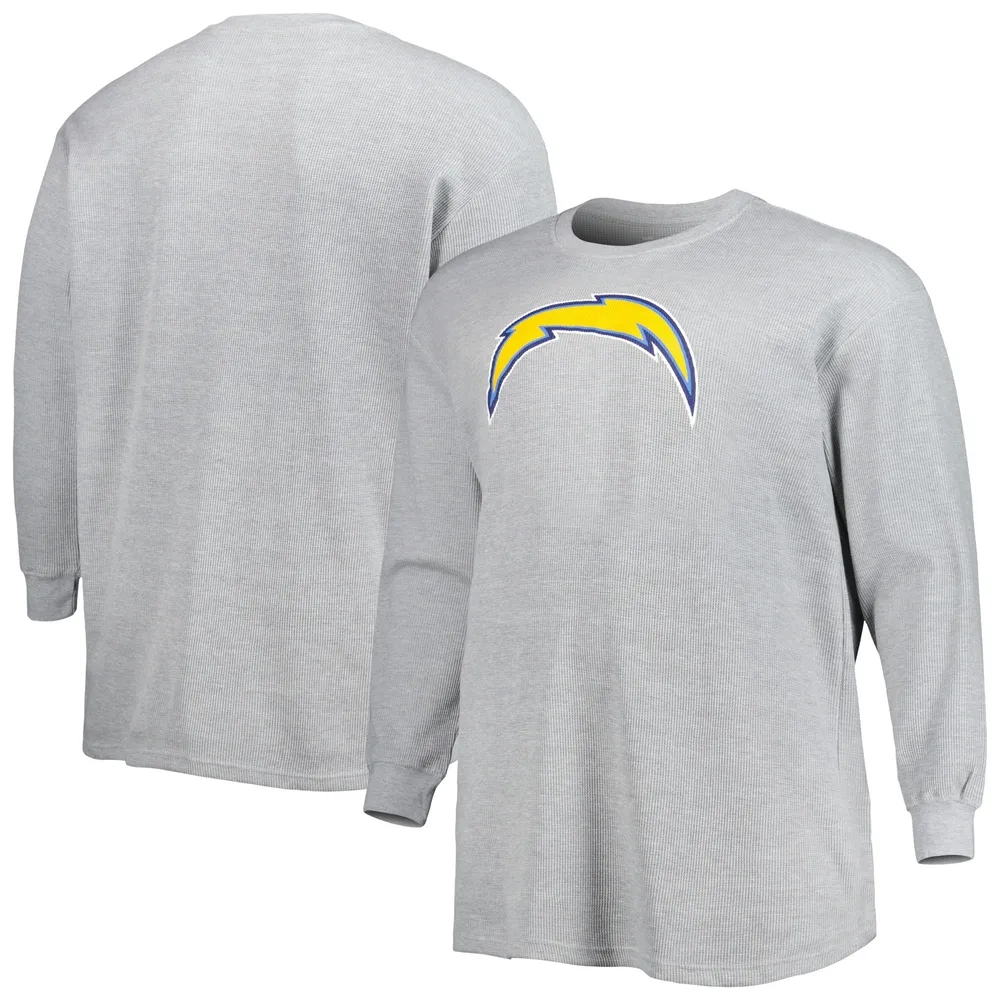 Lids Los Angeles Chargers Big & Tall Waffle-Knit Thermal Long Sleeve  T-Shirt - Heather Gray
