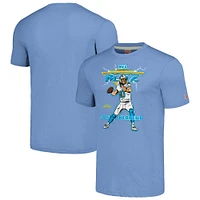 T-shirt tri-blend NFL Blitz Player bleu poudré hommage à Justin Herbert pour homme des Chargers de Los Angeles