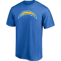 T-shirt Justin Herbert bleu poudré pour homme avec nom et numéro de joueur des Los Angeles Chargers