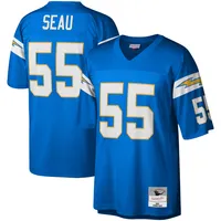 Maillot réplique Mitchell & Ness Junior Seau Powder Blue Los Angeles Chargers Legacy Replica pour hommes