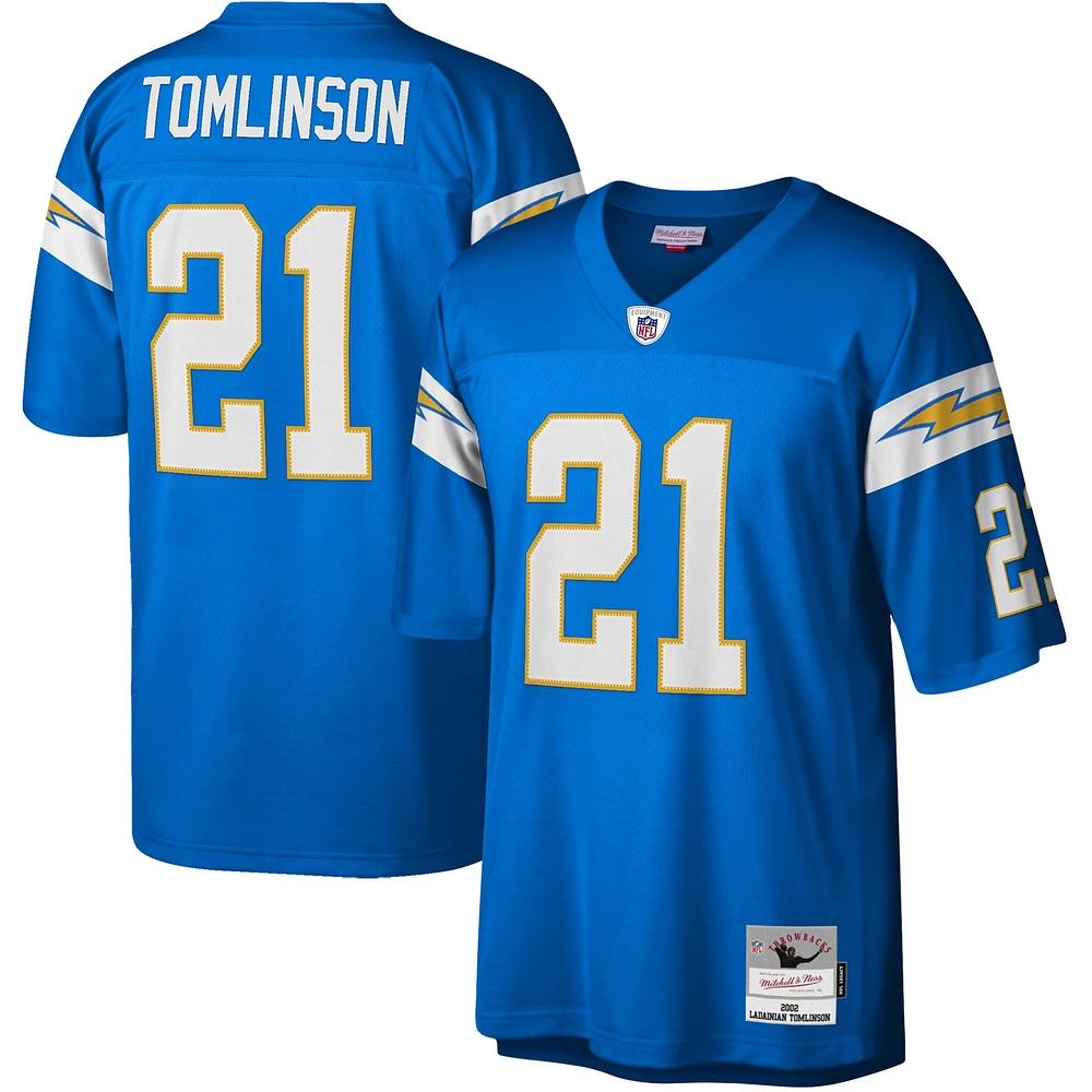 Maillot réplique Mitchell & Ness LaDainian Tomlinson pour hommes, bleu poudre, Los Angeles Chargers Legacy Replica