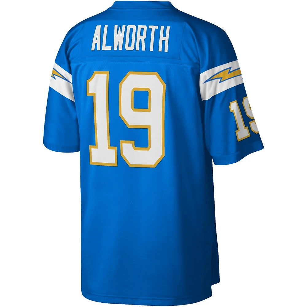 Maillot réplique Mitchell & Ness Lance Alworth bleu poudre des Chargers de Los Angeles pour hommes