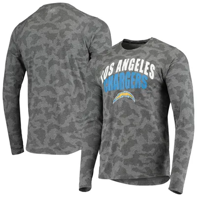 Los Angeles Chargers MSX by Michael Strahan Camo Performance Long Sleeve T-Shirt - Black