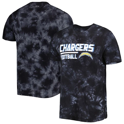 Men's MSX by Michael Strahan Black Los Angeles Chargers Recovery Tie-Dye T-Shirt