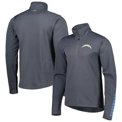 Los Angeles Chargers MSX by Michael Strahan Half-Zip Hoodie - Charcoal