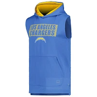 Men's MSX by Michael Strahan Powder Blue Los Angeles Chargers Marathon Sleeveless Pullover Hoodie