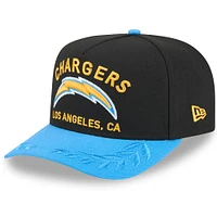 Men's New Era Black/Powder Blue Los Angeles Chargers 2025 NFL Draft 9FIFTY A-Frame Snapback Hat