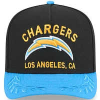 Men's New Era Black/Powder Blue Los Angeles Chargers 2025 NFL Draft 9FIFTY A-Frame Snapback Hat