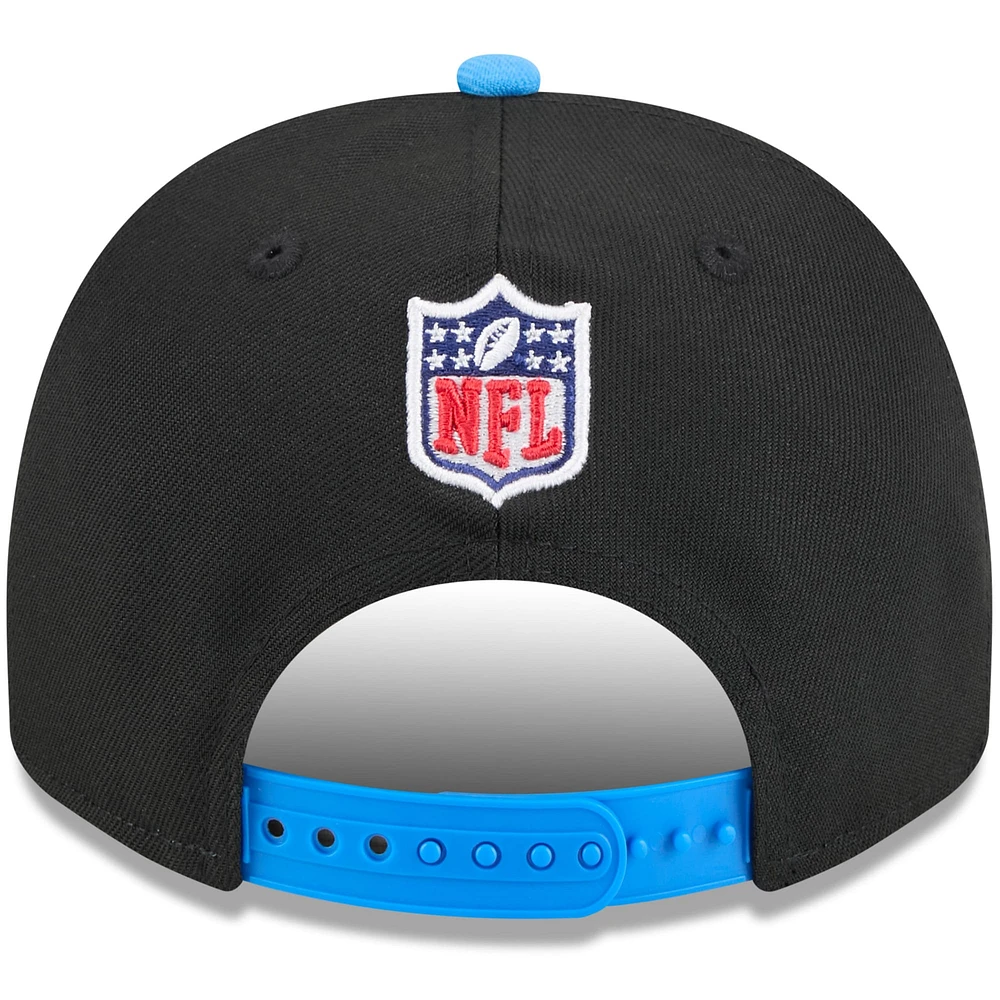 Men's New Era Black/Powder Blue Los Angeles Chargers 2025 NFL Draft 9FIFTY A-Frame Snapback Hat