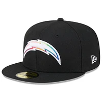 Men's New Era  Black Los Angeles Chargers 2023 NFL Crucial Catch 59FIFTY Fitted Hat