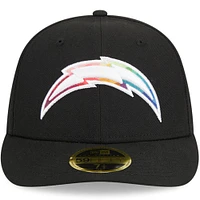 Casquette ajustée 59FIFTY Los Angeles Chargers 2023 NFL Crucial Catch Low Profile pour homme New Era, noire