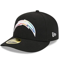 Casquette ajustée 59FIFTY Los Angeles Chargers 2023 NFL Crucial Catch Low Profile pour homme New Era, noire