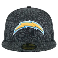 Men's New Era Black Los Angeles Chargers Geo 59FIFTY Fitted Hat