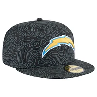 Men's New Era Black Los Angeles Chargers Geo 59FIFTY Fitted Hat