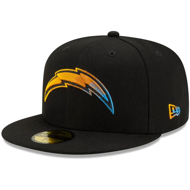 Lids Los Angeles Chargers New Era Logo Color Dim 59FIFTY Fitted Hat - Black