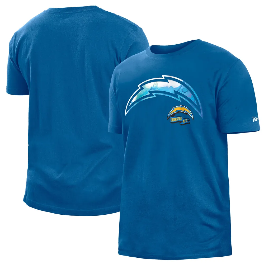 Men's New Era Cream Los Angeles Chargers Sideline Chrome T-Shirt