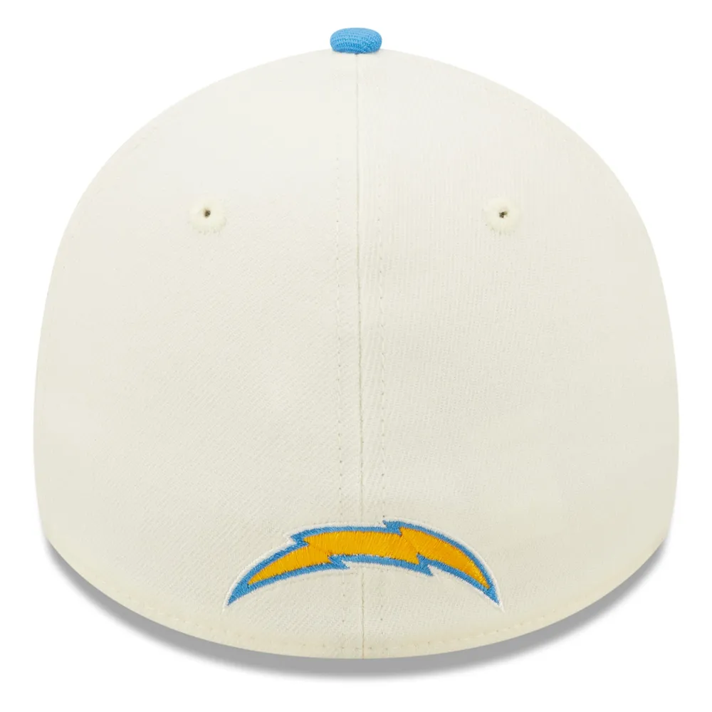 Los Angeles Chargers 2022 Sideline New Era pour homme crème/bleu - Casquette 39THIRTY 2-Tone Flex