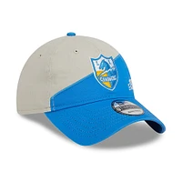 Men's New Era Cream/Powder Blue Los Angeles Chargers 2023 Sideline Historic 9TWENTY Adjustable Hat