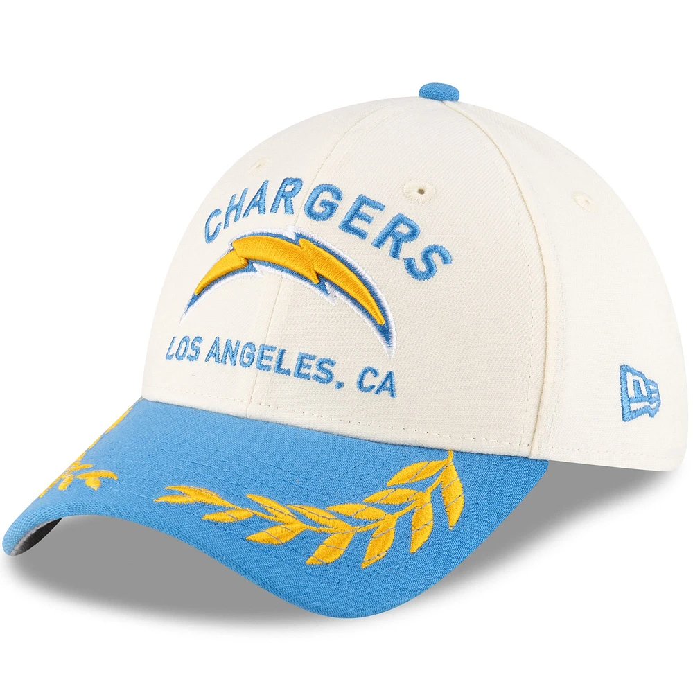 Men's New Era  Cream/Powder Blue Los Angeles Chargers 2025 NFL Draft 39THIRTY Flex Hat