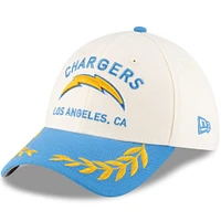 Men's New Era  Cream/Powder Blue Los Angeles Chargers 2025 NFL Draft 39THIRTY Flex Hat