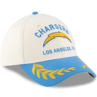 Men's New Era  Cream/Powder Blue Los Angeles Chargers 2025 NFL Draft 39THIRTY Flex Hat