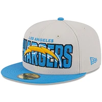 Men's New Era  Cream Los Angeles Chargers 2023 NFL Draft On Stage 59FIFTY Fitted Hat