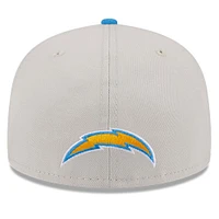 Men's New Era  Cream Los Angeles Chargers 2023 NFL Draft On Stage 59FIFTY Fitted Hat
