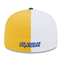 Men's New Era  Gold/Blue Los Angeles Chargers 2023 Sideline 59FIFTY Fitted Hat