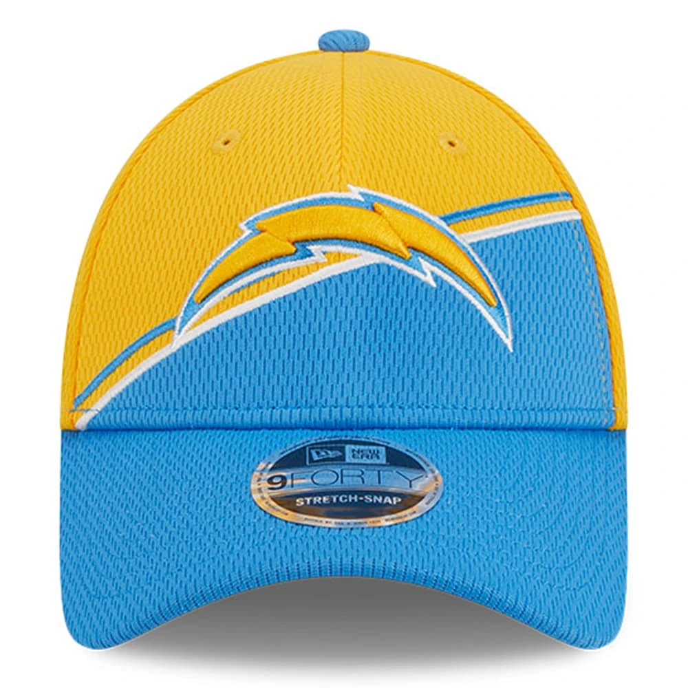 Casquette réglable New Era Los Angeles Chargers 2023 Sideline 9FORTY pour homme, or/bleu