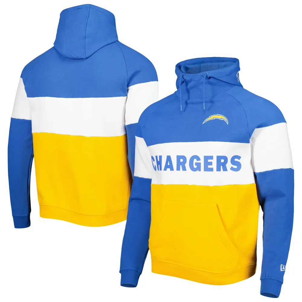 Sweat à capuche enfiler avec blocs de couleurs Current Los Angeles Chargers New Era doré pour homme