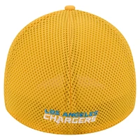 Men's New Era  Gold Los Angeles Chargers Linear 39THIRTY Flex Hat