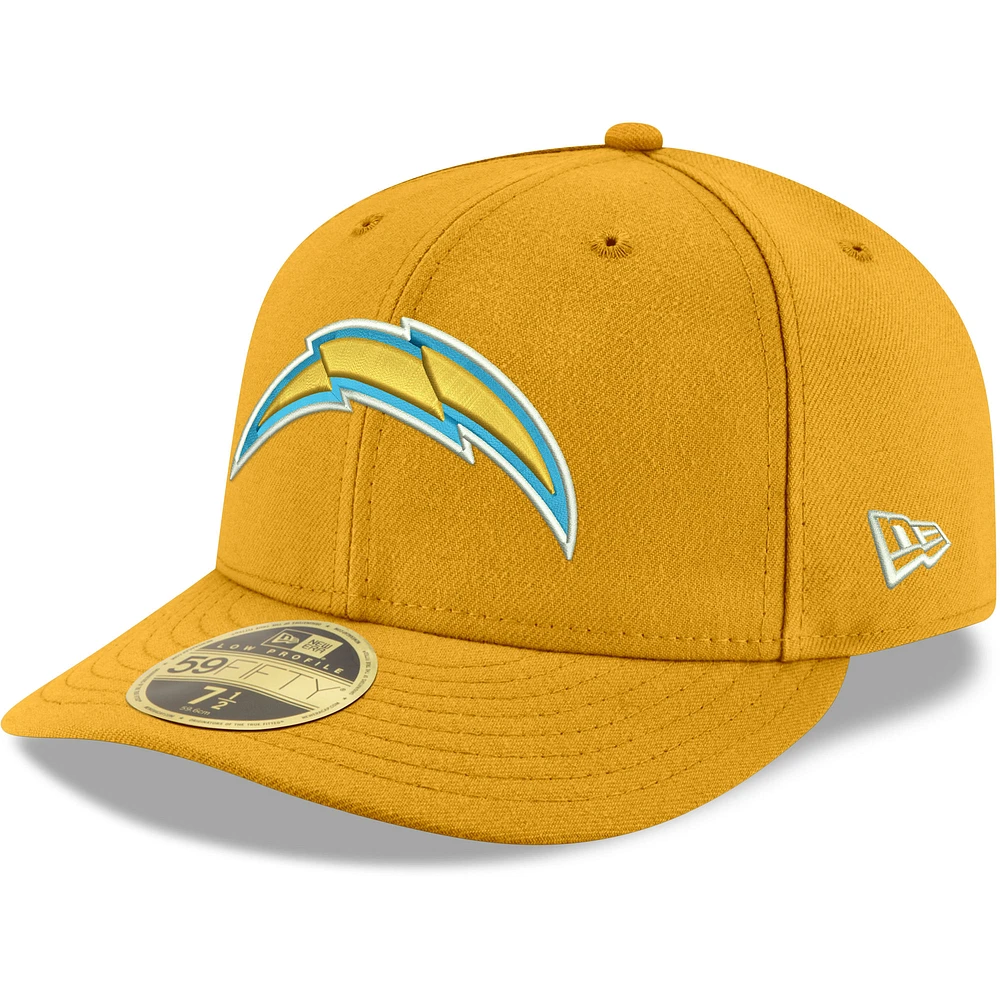 Men's New Era Gold Los Angeles Chargers Omaha Low Profile 59FIFTY Fitted Team Hat